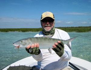 Capt. Rick Grassett, from Sarasota, FL, caught and released this bonefish out of of Mars Bay Bonefish Lodge.