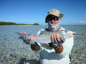 Richard Moxley, from Lancaster, PA, caught and released this bonefish out of of Mars Bay Bonefish Lodge.
